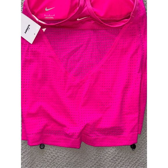 NWT-Nike Swim Essentials Women's Layered Tankini- size Medium Pink Prime - Picture 8 of 14